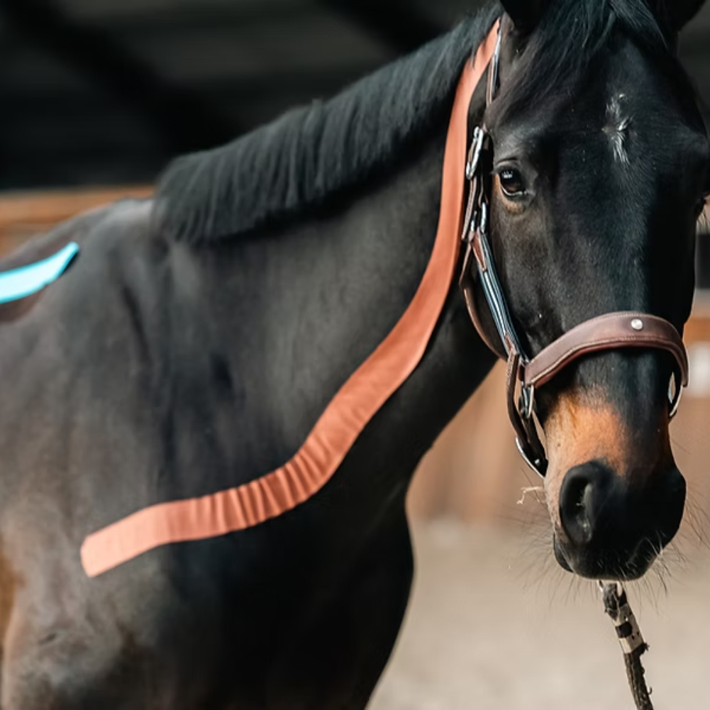 Cinta de kinesiología fija para caballos