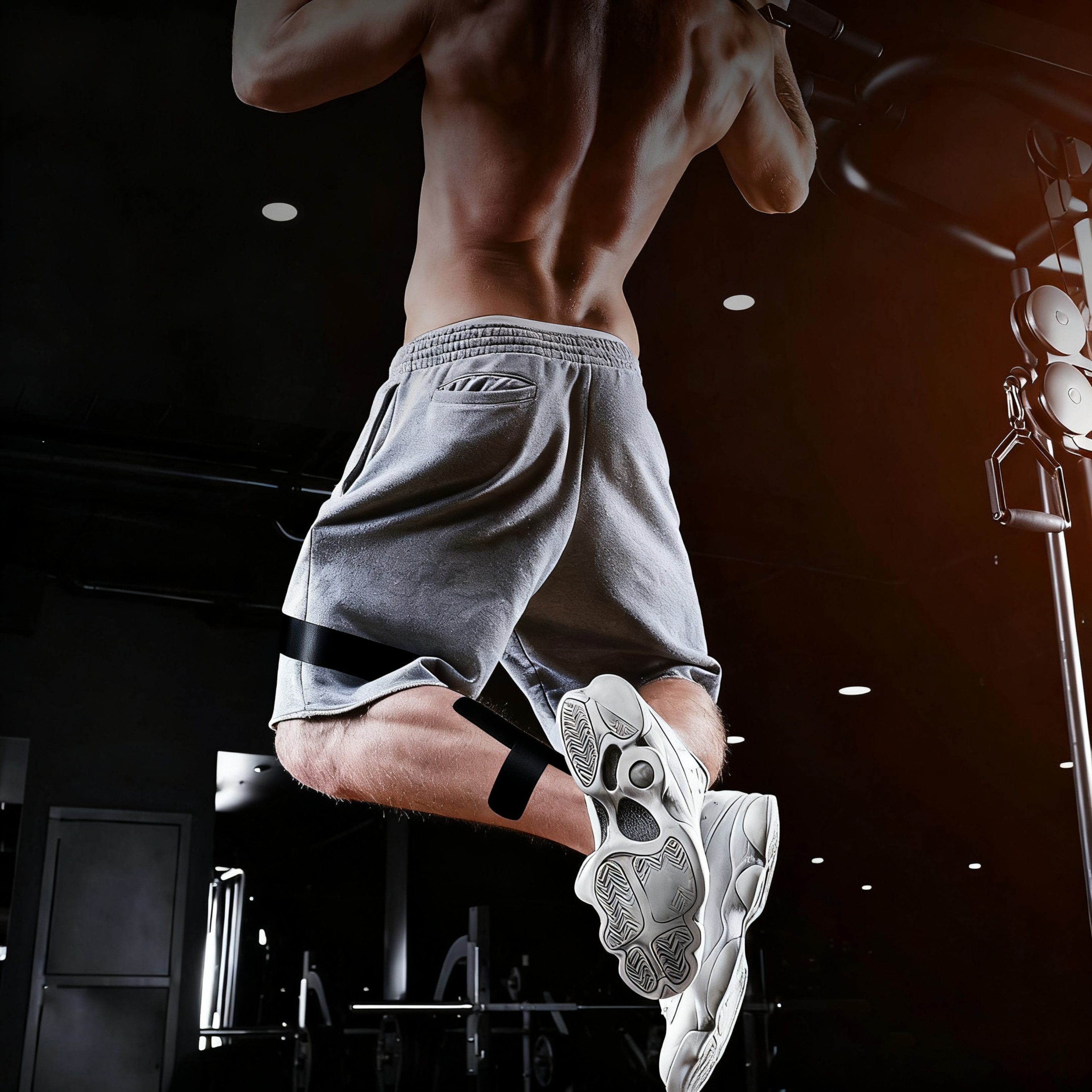 Parche muscular precortado con cinta de kinesiología para pantorrilla