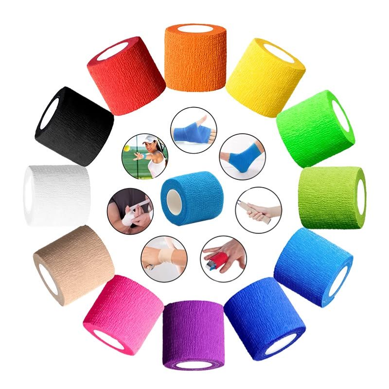Vendaje cohesivo para deportes y primeros auxilios - Vendaje de compresión autoadhesivo (2,5 cm, 5 cm, 7,5 cm, 10 cm)